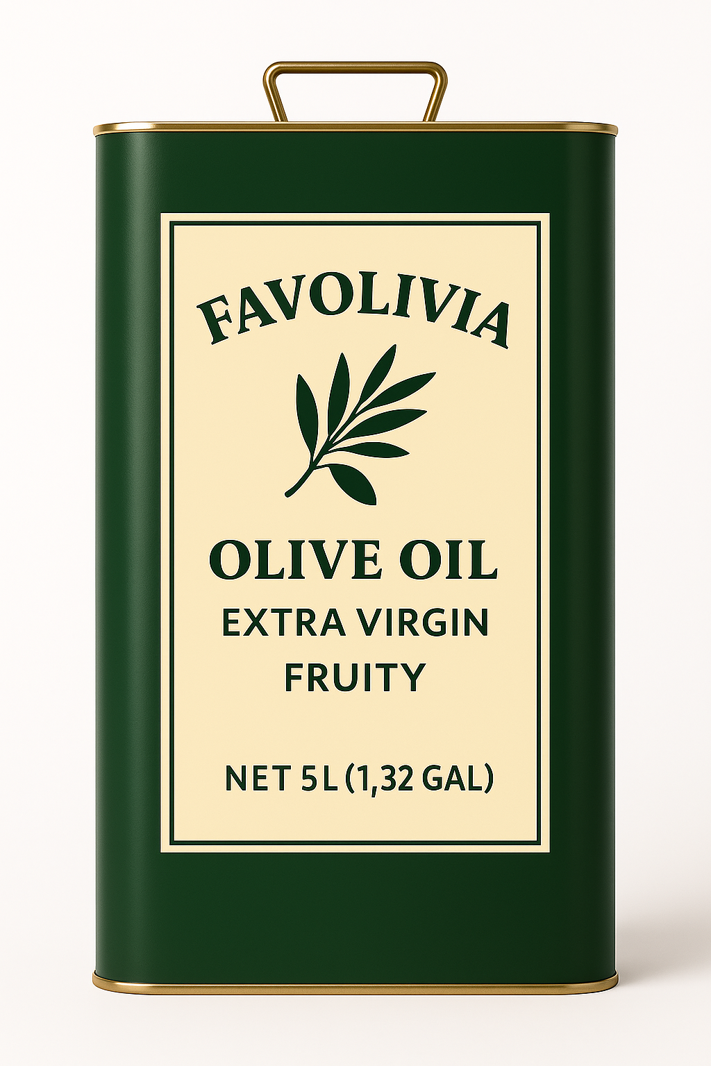 Favolivia Extra Virgin Fruity Olive Oil – Authentic Tunisian Quality - 5L